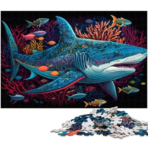 Puzzle 1000 Teile für Erwachsene, Hai-Wal, Unmögliches Puzzle für Erwachsene, Geburtstagsgeschenkidee, Herausforderndes Denkspiel, 26 x 38 cm / 10,23 x 14,96 Zoll Puzzle 1000 Teile für Erwachsene, Hai-Wal, Unmögliches Puzzle für Erwachsene, Geburtstagsgeschenkidee, Herausforderndes Denkspiel, 26 x 38 cm / 10,23 x 14,96 Zoll von JIANGENNF