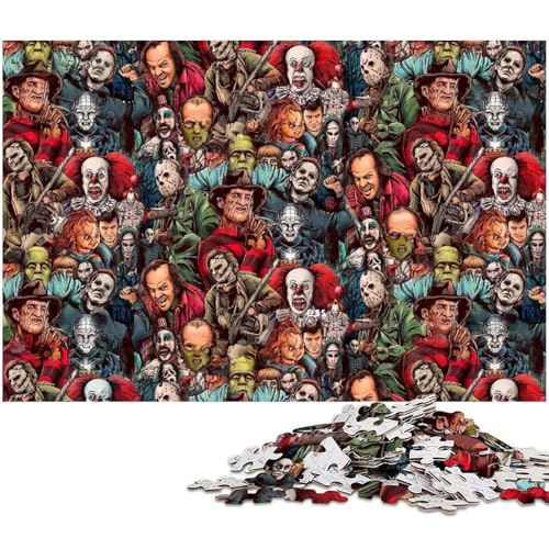 Puzzle 1000 Teile für Erwachsene, Horror-Monster-Puzzles für Erwachsene, kompliziertes Design für Teenager, DIY-Dekor und gehirnfördernder Spaß, 50 x 75 cm / 19,68 x 29,52 Zoll Puzzle 1000 Teile für Erwachsene, Horror-Monster-Puzzles für Erwachsene, kompliziertes Design für Teenager, DIY-Dekor und gehirnfördernder Spaß, 50 x 75 cm / 19,68 x 29,52 Zoll von JIANGENNF