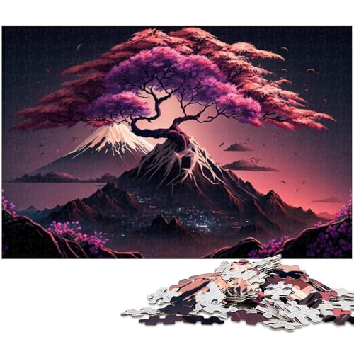 Puzzle 1000 Teile für Erwachsene, Japan, Fuji-Berg, Neon, Unmögliches Puzzle für Erwachsene, Geburtstagsgeschenkidee, Herausforderndes Denkspiel, 26 x 38 cm / 10,23 x 14,96 Zoll Puzzle 1000 Teile für Erwachsene, Japan, Fuji-Berg, Neon, Unmögliches Puzzle für Erwachsene, Geburtstagsgeschenkidee, Herausforderndes Denkspiel, 26 x 38 cm / 10,23 x 14,96 Zoll von JIANGENNF