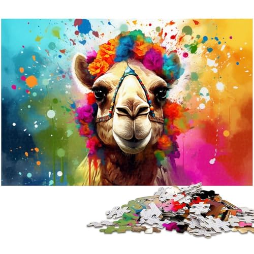 Puzzle 1000 Teile für Erwachsene, Kamelblumen, Unmögliches Puzzle für Erwachsene, Geburtstagsgeschenkidee, Herausforderndes Denkspiel, 50 x 75 cm / 19,68 x 29,52 Zoll Puzzle 1000 Teile für Erwachsene, Kamelblumen, Unmögliches Puzzle für Erwachsene, Geburtstagsgeschenkidee, Herausforderndes Denkspiel, 50 x 75 cm / 19,68 x 29,52 Zoll von JIANGENNF