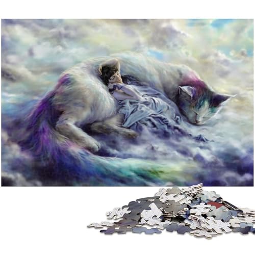 Puzzle 1000 Teile für Erwachsene, Katzen-Kartonpuzzle, Muttertag, Geburtstage, Weihnachten, 26 x 38 cm / 10,23 x 14,96 Zoll Puzzle 1000 Teile für Erwachsene, Katzen-Kartonpuzzle, Muttertag, Geburtstage, Weihnachten, 26 x 38 cm / 10,23 x 14,96 Zoll von JIANGENNF