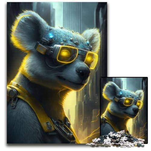 Puzzle 1000 Teile für Erwachsene, Koala-Puzzle, anspruchsvolles Denkspiel – entspannendes Spielzeug für Teenager, 50x75cm/19,68x29,52 Zoll von JIANGENNF