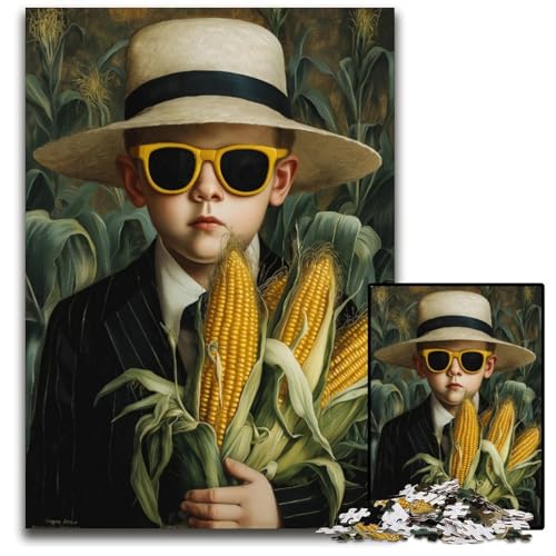 Puzzle 1000 Teile für Erwachsene, Kunst, Mensch, Kartonpuzzle, Lernspiele, Stressabbau, Heimdekorationsspielzeug für 14-Jährige, 26x38cm von JIANGENNF