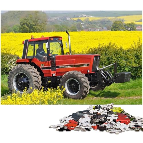Puzzle 1000 Teile für Erwachsene, Landwirtschaftswerkzeuge, Traktoren, Puzzles für Erwachsene, kompliziertes Design für Teenager, DIY-Dekor und gehirnfördernder Spaß, 50 x 75 cm / 19,68 x 29,52 Zoll von JIANGENNF