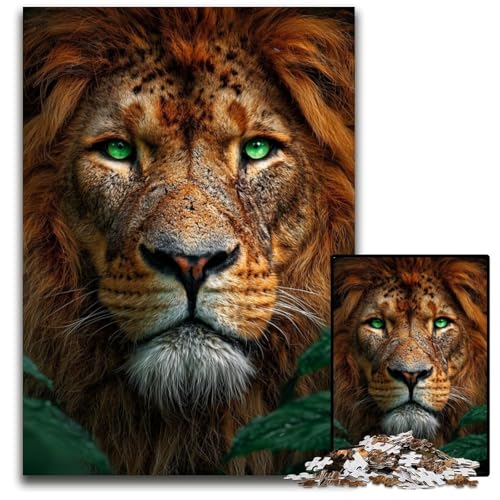 Puzzle 1000 Teile für Erwachsene, Löwenpuzzle, anspruchsvolles Denkspiel für Teenager, Spaß für den Familienspielabend, 50x75cm von JIANGENNF