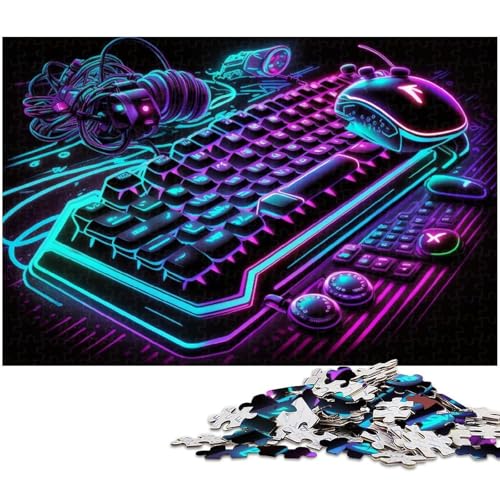 Puzzle 1000 Teile für Erwachsene, Neon-Retro-Spiele, Kartonpuzzle, Muttertag, Geburtstage, Weihnachten, 26 x 38 cm / 10,23 x 14,96 Zoll Puzzle 1000 Teile für Erwachsene, Neon-Retro-Spiele, Kartonpuzzle, Muttertag, Geburtstage, Weihnachten, 26 x 38 cm / 10,23 x 14,96 Zoll von JIANGENNF