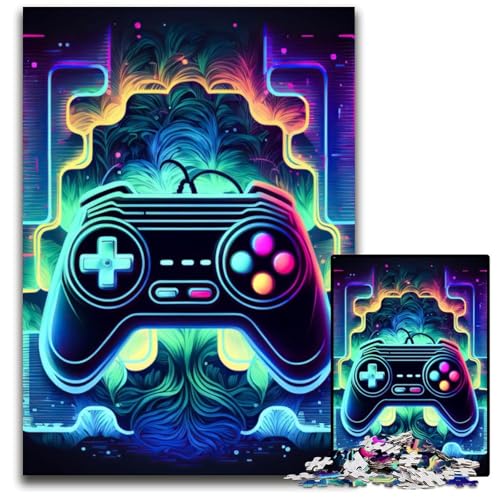 Puzzle 1000 Teile für Erwachsene, Neon-Spiel, Papp-Puzzle für Erwachsene, für Reiseliebhaber und Paare, anspruchsvolles Spielzeug, 26x38cm/10,23x14,96 Zoll von JIANGENNF