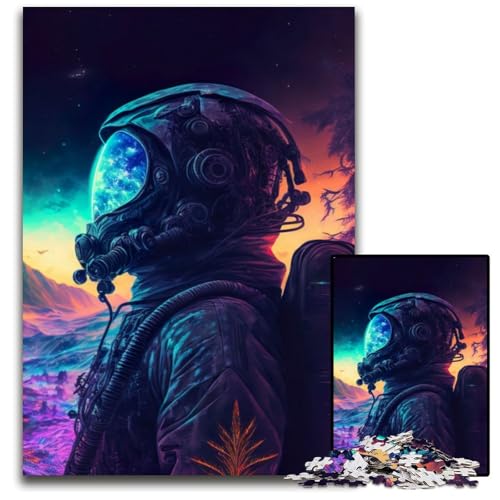 Puzzle 1000 Teile für Erwachsene, Neonlandschaft, Astronauten-Puzzle für Erwachsene, Eltern, Partner, Freunde – ab 14 Jahren, 26x38cm/10,23x14,96 Zoll Puzzle 1000 Teile für Erwachsene, Neonlandschaft, Astronauten-Puzzle für Erwachsene, Eltern, Partner, Freunde – ab 14 Jahren, 26x38cm/10,23x14,96 Zoll von JIANGENNF