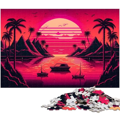 Puzzle 1000 Teile für Erwachsene, Neonlandschaft, unmögliches Puzzle für Erwachsene, Geburtstagsgeschenkidee, anspruchsvolles Denkspiel, 50 x 75 cm / 19,68 x 29,52 Zoll Puzzle 1000 Teile für Erwachsene, Neonlandschaft, unmögliches Puzzle für Erwachsene, Geburtstagsgeschenkidee, anspruchsvolles Denkspiel, 50 x 75 cm / 19,68 x 29,52 Zoll von JIANGENNF