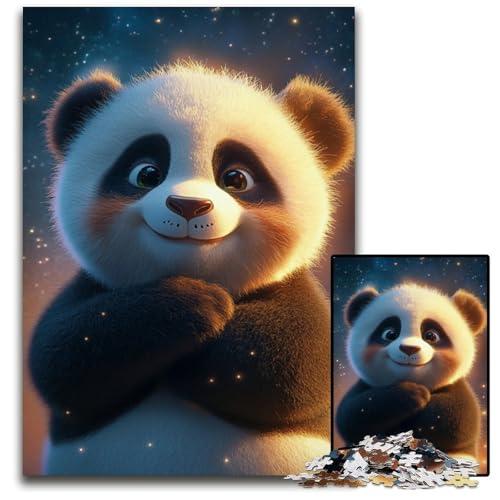 Puzzle 1000 Teile für Erwachsene, Panda-Puzzle, anspruchsvolles Denkspiel für Teenager, Spaß für den Familienspielabend, 50x75cm von JIANGENNF