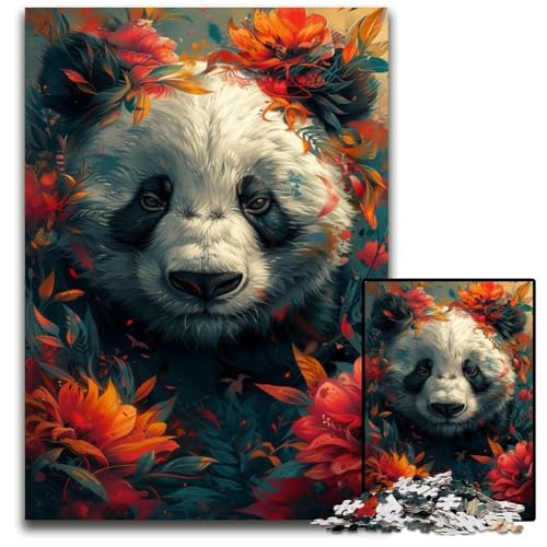 Puzzle 1000 Teile für Erwachsene, Panda in Blume, Holzpuzzle für Erwachsene, interaktives Familienspiel, Denksportaufgabe, Lernspielzeug, 50x75cm/19,68x29,52 Zoll Puzzle 1000 Teile für Erwachsene, Panda in Blume, Holzpuzzle für Erwachsene, interaktives Familienspiel, Denksportaufgabe, Lernspielzeug, 50x75cm/19,68x29,52 Zoll von JIANGENNF