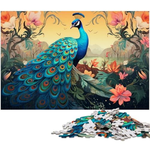 Puzzle 1000 Teile für Erwachsene, Pfauenblumen, Puzzle für Erwachsene, Denkspiel für Teenager, 50 x 75 cm / 19,68 x 29,52 Zoll Puzzle 1000 Teile für Erwachsene, Pfauenblumen, Puzzle für Erwachsene, Denkspiel für Teenager, 50 x 75 cm / 19,68 x 29,52 Zoll von JIANGENNF