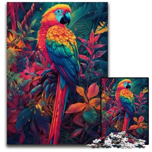 Puzzle 1000 Teile für Erwachsene, Psychedelischer Dschungel, Papppuzzle für Erwachsene, für Reiseliebhaber und Paare, anspruchsvolles Spielzeug, 26x38cm/10,23x14,96 Zoll von JIANGENNF