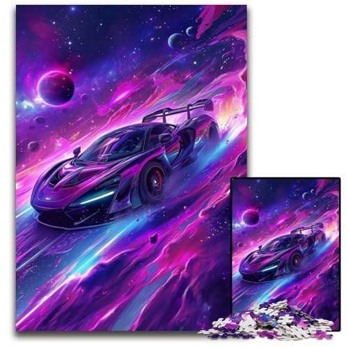 Puzzle 1000 Teile für Erwachsene, Sportwagen im Weltraum, Papppuzzles für Reiseliebhaber und Paare, anspruchsvolles Spielzeug, 26x38cm/10,23x14,96 Zoll von JIANGENNF