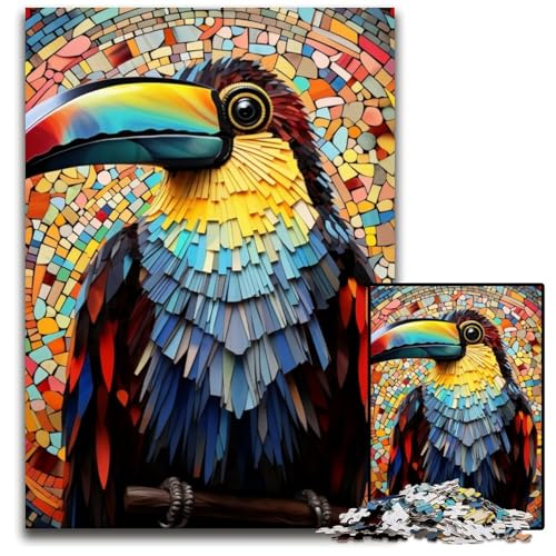 Puzzle 1000 Teile für Erwachsene, Tiertukane, Holzpuzzle für Reiseliebhaber und Paare, anspruchsvolles Spielzeug, 50x75cm/19,68x29,52 Zoll von JIANGENNF