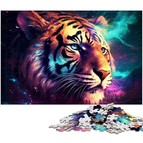 Puzzle 1000 Teile für Erwachsene, Tiger, Unmögliches Puzzle für Erwachsene, Geburtstagsgeschenkidee, Herausforderndes Denkspiel, 50 x 75 cm / 19,68 x 29,52 Zoll Puzzle 1000 Teile für Erwachsene, Tiger, Unmögliches Puzzle für Erwachsene, Geburtstagsgeschenkidee, Herausforderndes Denkspiel, 50 x 75 cm / 19,68 x 29,52 Zoll von JIANGENNF