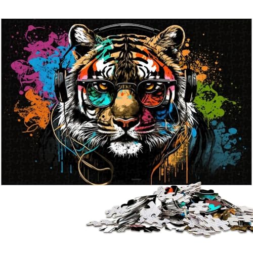 Puzzle 1000 Teile für Erwachsene, Tiger-Puzzles für Erwachsene, Denkspiel für Teenager, 50 x 75 cm / 19,68 x 29,52 Zoll Puzzle 1000 Teile für Erwachsene, Tiger-Puzzles für Erwachsene, Denkspiel für Teenager, 50 x 75 cm / 19,68 x 29,52 Zoll von JIANGENNF
