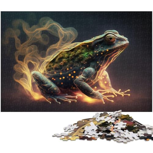 Puzzle 1000 Teile für Erwachsene, Weltraumfrosch, Holzpuzzle, Muttertag, Geburtstage, Weihnachten, 50 x 75 cm / 19,68 x 29,52 Zoll Puzzle 1000 Teile für Erwachsene, Weltraumfrosch, Holzpuzzle, Muttertag, Geburtstage, Weihnachten, 50 x 75 cm / 19,68 x 29,52 Zoll von JIANGENNF