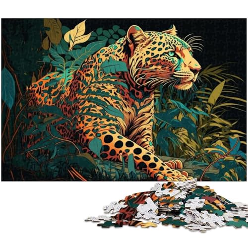 Puzzle 1000 Teile für Erwachsene, Wilder Dschungelleopard, Puzzle für Erwachsene, Denkspiel für Teenager, 26 x 38 cm / 10,23 x 14,96 Zoll Puzzle 1000 Teile für Erwachsene, Wilder Dschungelleopard, Puzzle für Erwachsene, Denkspiel für Teenager, 26 x 38 cm / 10,23 x 14,96 Zoll von JIANGENNF