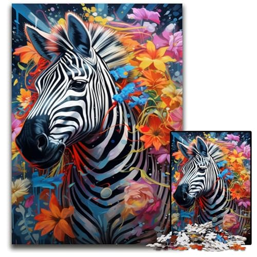 Puzzle 1000 Teile für Erwachsene, Zebra-Puzzles für Erwachsene, anspruchsvolles Denkspiel für Teenager, unterhaltsames interaktives Spiel für die ganze Familie, 50x75cm/19,68x29,52 Zoll Puzzle 1000 Teile für Erwachsene, Zebra-Puzzles für Erwachsene, anspruchsvolles Denkspiel für Teenager, unterhaltsames interaktives Spiel für die ganze Familie, 50x75cm/19,68x29,52 Zoll von JIANGENNF