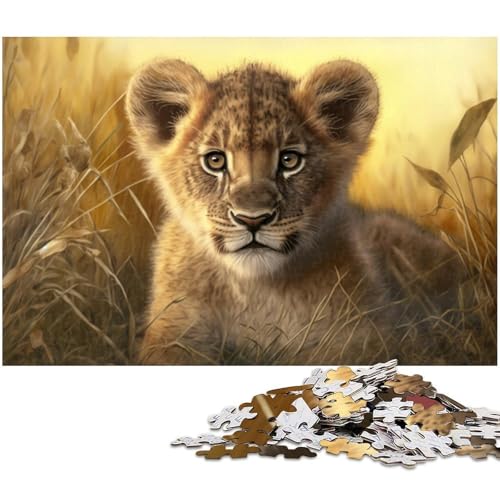 Puzzle 1000 Teile für Erwachsene, bunter Löwe, Holzpuzzle, Muttertag, Geburtstage, Weihnachten, 50 x 75 cm / 19,68 x 29,52 Zoll Puzzle 1000 Teile für Erwachsene, bunter Löwe, Holzpuzzle, Muttertag, Geburtstage, Weihnachten, 50 x 75 cm / 19,68 x 29,52 Zoll von JIANGENNF