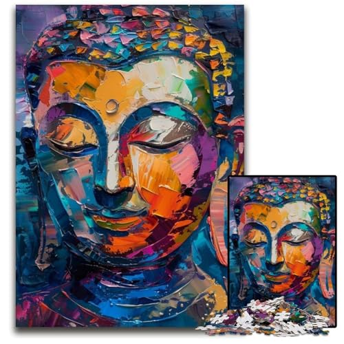 Puzzle 1000 Teile für Erwachsene, buntes Buddha-Graffiti-Puzzle für Erwachsene, Denksportaufgabe, Spiel für Erwachsene, interaktive Familienaktivität, 26x38cm/10,23x14,96 Zoll Puzzle 1000 Teile für Erwachsene, buntes Buddha-Graffiti-Puzzle für Erwachsene, Denksportaufgabe, Spiel für Erwachsene, interaktive Familienaktivität, 26x38cm/10,23x14,96 Zoll von JIANGENNF
