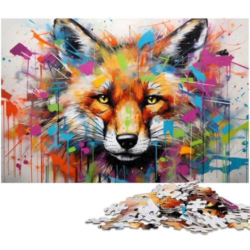 Puzzle 1000 Teile für Erwachsene, buntes Fuchs-Puzzle für Erwachsene, Denkspiel für Teenager, 50 x 75 cm / 19,68 x 29,52 Zoll Puzzle 1000 Teile für Erwachsene, buntes Fuchs-Puzzle für Erwachsene, Denkspiel für Teenager, 50 x 75 cm / 19,68 x 29,52 Zoll von JIANGENNF