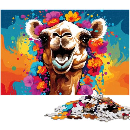Puzzle 1000 Teile für Erwachsene, buntes Kamel-Puzzle für Erwachsene, Denkspiel für Teenager, 50 x 75 cm / 19,68 x 29,52 Zoll Puzzle 1000 Teile für Erwachsene, buntes Kamel-Puzzle für Erwachsene, Denkspiel für Teenager, 50 x 75 cm / 19,68 x 29,52 Zoll von JIANGENNF