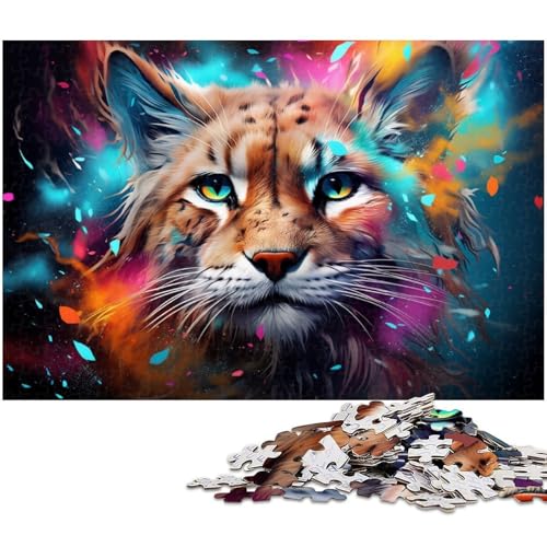 Puzzle 1000 Teile für Erwachsene, buntes Luchs-Holzpuzzle, Teenager, Paare und Freunde zum Geburtstag, Weihnachten, 50 x 75 cm / 19,68 x 29,52 Zoll Puzzle 1000 Teile für Erwachsene, buntes Luchs-Holzpuzzle, Teenager, Paare und Freunde zum Geburtstag, Weihnachten, 50 x 75 cm / 19,68 x 29,52 Zoll von JIANGENNF