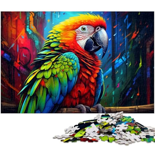Puzzle 1000 Teile für Erwachsene, buntes Papageien-Puzzle für Erwachsene, Denkspiel für Teenager, 50 x 75 cm / 19,68 x 29,52 Zoll Puzzle 1000 Teile für Erwachsene, buntes Papageien-Puzzle für Erwachsene, Denkspiel für Teenager, 50 x 75 cm / 19,68 x 29,52 Zoll von JIANGENNF