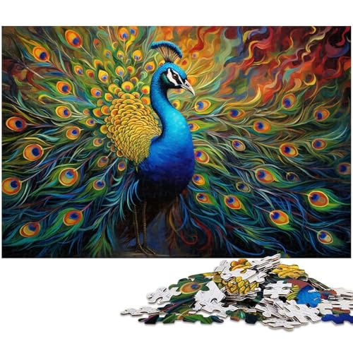 Puzzle 1000 Teile für Erwachsene, buntes Pfauen-Puzzle für Erwachsene, Denkspiel für Teenager, 50 x 75 cm / 19,68 x 29,52 Zoll Puzzle 1000 Teile für Erwachsene, buntes Pfauen-Puzzle für Erwachsene, Denkspiel für Teenager, 50 x 75 cm / 19,68 x 29,52 Zoll von JIANGENNF