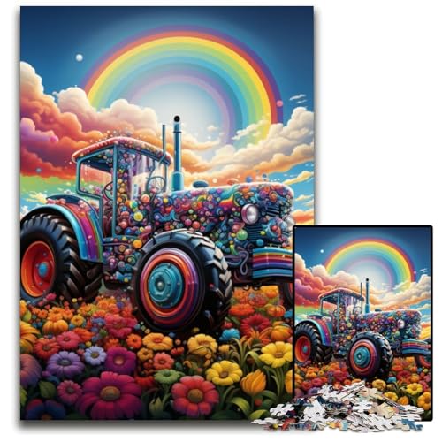 Puzzle 1000 Teile für Erwachsene, buntes Traktor-Puzzle aus Pappe, anspruchsvolles DIY-Denkspiel für Teenager, 26x38cm/10,23x14,96 Zoll Puzzle 1000 Teile für Erwachsene, buntes Traktor-Puzzle aus Pappe, anspruchsvolles DIY-Denkspiel für Teenager, 26x38cm/10,23x14,96 Zoll von JIANGENNF