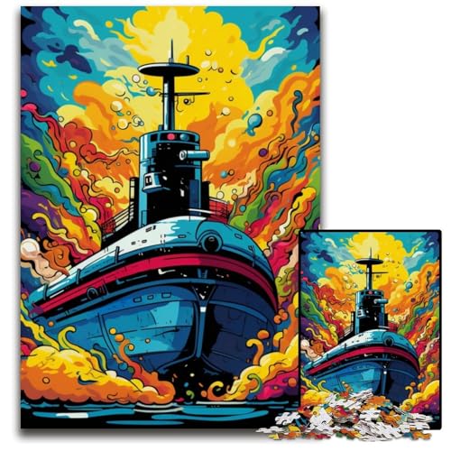Puzzle 1000 Teile für Erwachsene, buntes U-Boot-Puzzle aus Pappe, anspruchsvolles DIY-Denkspiel für Teenager, 26x38cm/10,23x14,96 Zoll Puzzle 1000 Teile für Erwachsene, buntes U-Boot-Puzzle aus Pappe, anspruchsvolles DIY-Denkspiel für Teenager, 26x38cm/10,23x14,96 Zoll von JIANGENNF