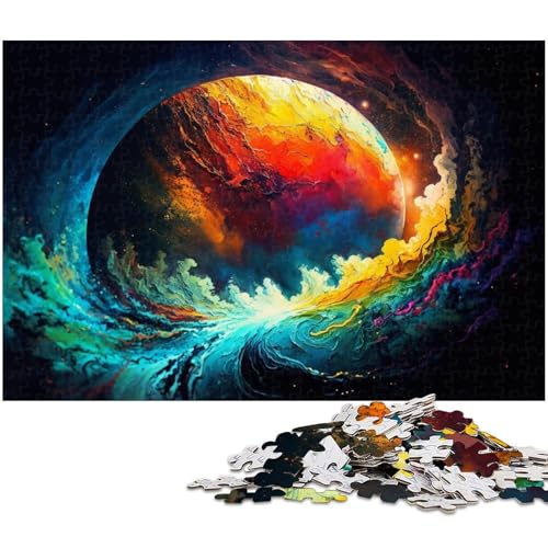 Puzzle 1000 Teile für Erwachsene, buntes Universum, Planet, Holzpuzzle, Teenager, Paare und Freunde zum Geburtstag, Weihnachten, 50 x 75 cm / 19,68 x 29,52 Zoll Puzzle 1000 Teile für Erwachsene, buntes Universum, Planet, Holzpuzzle, Teenager, Paare und Freunde zum Geburtstag, Weihnachten, 50 x 75 cm / 19,68 x 29,52 Zoll von JIANGENNF