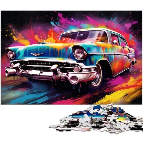 Puzzle 1000 Teile für Erwachsene, farbenfrohes Sportauto, unmögliches Puzzle für Erwachsene, Geburtstagsgeschenkidee, anspruchsvolles Denkspiel, 26 x 38 cm / 10,23 x 14,96 Zoll Puzzle 1000 Teile für Erwachsene, farbenfrohes Sportauto, unmögliches Puzzle für Erwachsene, Geburtstagsgeschenkidee, anspruchsvolles Denkspiel, 26 x 38 cm / 10,23 x 14,96 Zoll von JIANGENNF