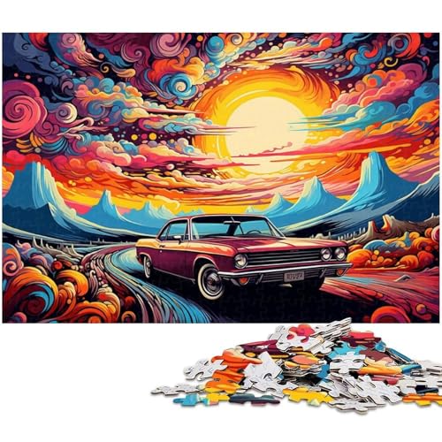 Puzzle 1000 Teile für Erwachsene, farbenfrohes Sportauto, unmögliches Puzzle für Erwachsene, Geburtstagsgeschenkidee, anspruchsvolles Denkspiel, 26 x 38 cm / 10,23 x 14,96 Zoll Puzzle 1000 Teile für Erwachsene, farbenfrohes Sportauto, unmögliches Puzzle für Erwachsene, Geburtstagsgeschenkidee, anspruchsvolles Denkspiel, 26 x 38 cm / 10,23 x 14,96 Zoll von JIANGENNF