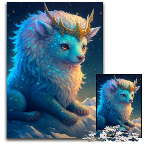 Puzzle 1000 Teile für Erwachsene, süßes Drachenbaby, Papppuzzle für Erwachsene, interaktives Familienspiel, Denksportaufgabe, Lernspielzeug, 26x38cm/10,23x14,96 Zoll von JIANGENNF