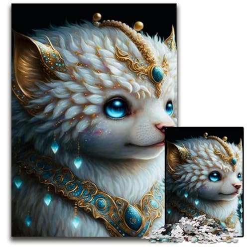 Puzzle 1000 Teile für Erwachsene, süßes Drachenbaby, Puzzles für Erwachsene, Denksportaufgabe, Spiel für Erwachsene, interaktive Familienaktivität, 26x38cm/10,23x14,96 Zoll von JIANGENNF
