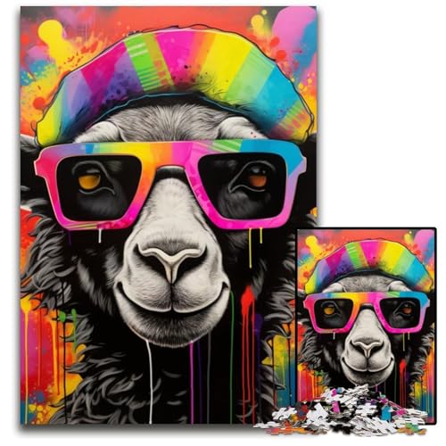 Puzzle 1000 Teile für Erwachsene,Graffiti-Malerei,Schaf-Puzzles für Erwachsene,anspruchsvolles Denkspiel für Teenager,unterhaltsames interaktives Spiel für die ganze Familie,26x38cm/10,23x14,96 Zoll Puzzle 1000 Teile für Erwachsene,Graffiti-Malerei,Schaf-Puzzles für Erwachsene,anspruchsvolles Denkspiel für Teenager,unterhaltsames interaktives Spiel für die ganze Familie,26x38cm/10,23x14,96 Zoll von JIANGENNF