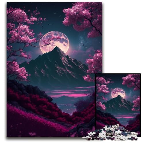 Puzzle 1000 Teile für Erwachsene,Japanische Landschaft,Neon,anspruchsvolles Puzzle,anspruchsvolles Denkspiel für Teenager,unterhaltsames interaktives Spiel für die ganze Familie,26x38cm von JIANGENNF