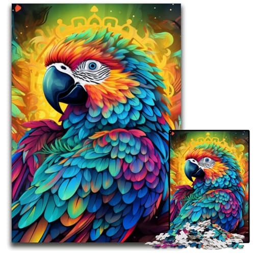 Puzzle 1000 Teile für Erwachsene,farbenfrohes Papageien-Puzzle für Erwachsene,anspruchsvolles Denkspiel für Teenager,unterhaltsames interaktives Spiel für die ganze Familie,50x75cm/19,68x29,52 Zoll von JIANGENNF