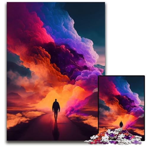 Puzzle 1000 Teile für Erwachsene „Colourful Dreams“ – Herausforderndes Denkspiel – Entspannendes Spielzeug für Teenager, 50x75cm/19,68x29,52 Zoll von JIANGENNF