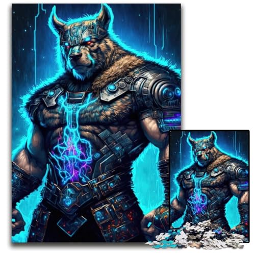 Puzzle 1000 Teile für Erwachsene „The Bearvengers“ – Herausforderndes Denkspiel – Entspannendes Spielzeug für Teenager, 50x75cm/19,68x29,52 Zoll von JIANGENNF
