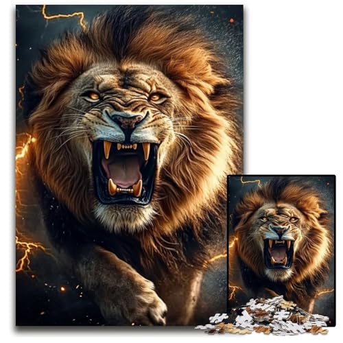 Puzzle 1000 Teile für Erwachsene Afrikanischer Löwe Holzpuzzle Lernspiele Stressabbau, Heimdekorationsspielzeug für 14-Jährige 50X75CM Puzzle 1000 Teile für Erwachsene Afrikanischer Löwe Holzpuzzle Lernspiele Stressabbau, Heimdekorationsspielzeug für 14-Jährige 50X75CM von JIANGENNF