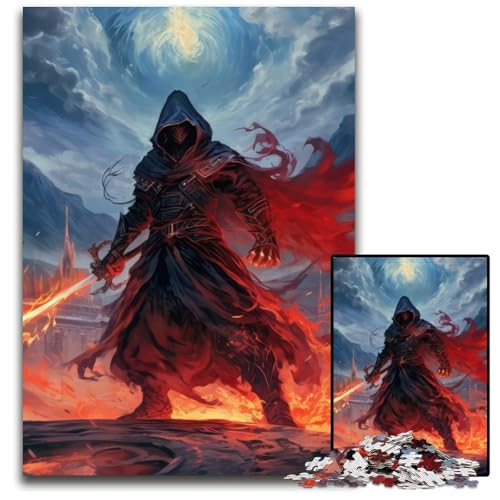 Puzzle 1000 Teile für Erwachsene Blackfyre Mage Puzzles für Erwachsene Herausforderndes Denkspiel für Teenager, Familienspaß Interaktives Spiel 50x75cm/19,68x29,52 Zoll von JIANGENNF
