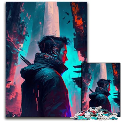 Puzzle 1000 Teile für Erwachsene Cyborg-Puzzles Herausforderndes Denkspiel - Entspannendes Spielzeug für Teenager 50x75cm/19,68x29,52 Zoll von JIANGENNF