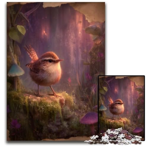 Puzzle 1000 Teile für Erwachsene Dream Sparrow Kartonpuzzle Spielzeug Geschenk Pädagogisches intellektuelles Dekomprimierungsspaß Familienspiel 26X38CM von JIANGENNF