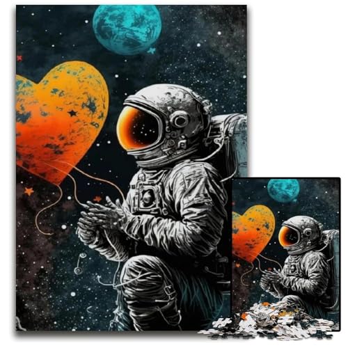 Puzzle 1000 Teile für Erwachsene Fantasy-Astronauten-Puzzles für Erwachsene Denksportaufgabe, Spiel für Erwachsene, interaktive Familienaktivität 26x38cm/10,23x14,96 Zoll von JIANGENNF