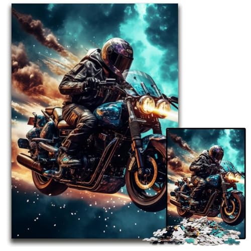 Puzzle 1000 Teile für Erwachsene Galaxien Motorräder Schwierige Puzzles für Erwachsene, DIY-Kunstwerk 26x38cm/10,23x14,96 Zoll von JIANGENNF