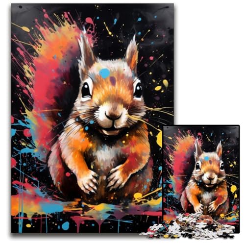 Puzzle 1000 Teile für Erwachsene Graffiti-Malerei Eichhörnchen-Pappe Puzzles Familienspielabend Spaß, DIY Dekorative Kunstwerke 26x38cm/10,23x14,96 Zoll Puzzle 1000 Teile für Erwachsene Graffiti-Malerei Eichhörnchen-Pappe Puzzles Familienspielabend Spaß, DIY Dekorative Kunstwerke 26x38cm/10,23x14,96 Zoll von JIANGENNF